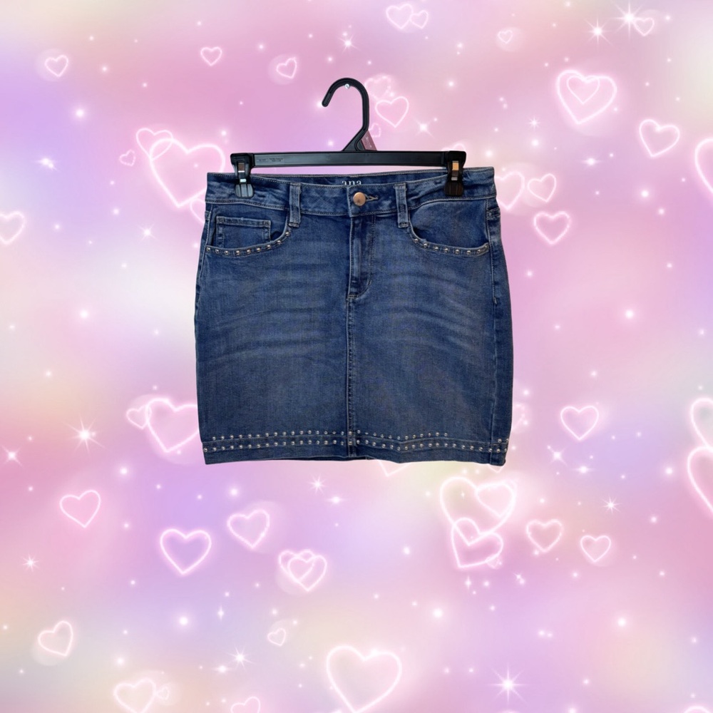 ✨ cute studded mini denim skirt✨